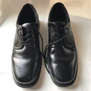 MEN'S NUNN BUSH SHERMAN SLIP-RESISTANT OXFORDS-BLACK